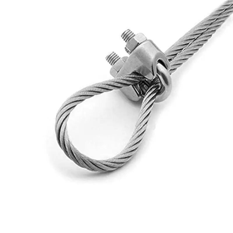 LIKE WISH 3/8 Inch Wire Rope Clamp Heavy Duty Wire Rope Clamp Wire Rope Clip M10 Stainless Steel,20 PCS Oasis Select