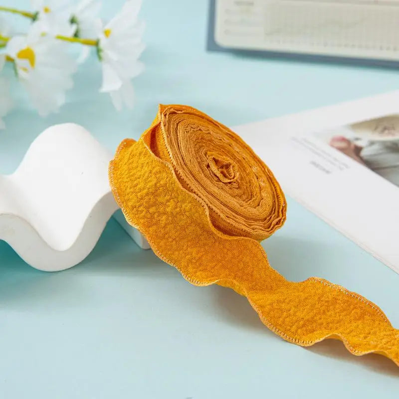 Fishtail Ruffled Linen Ribbon Roll – Weddings, Gifts & Crafts