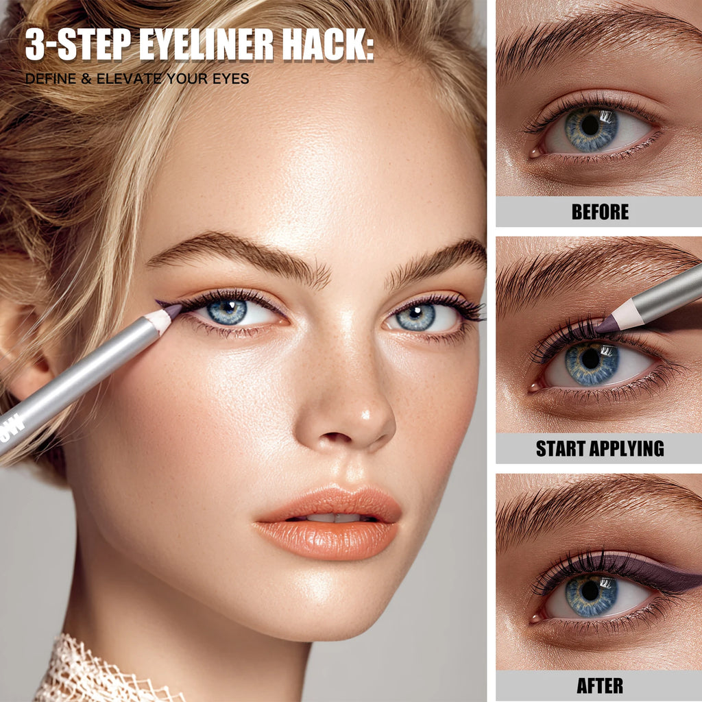 W3W 8-Color Matte Gel Eyeliner Pencil Set – Waterproof