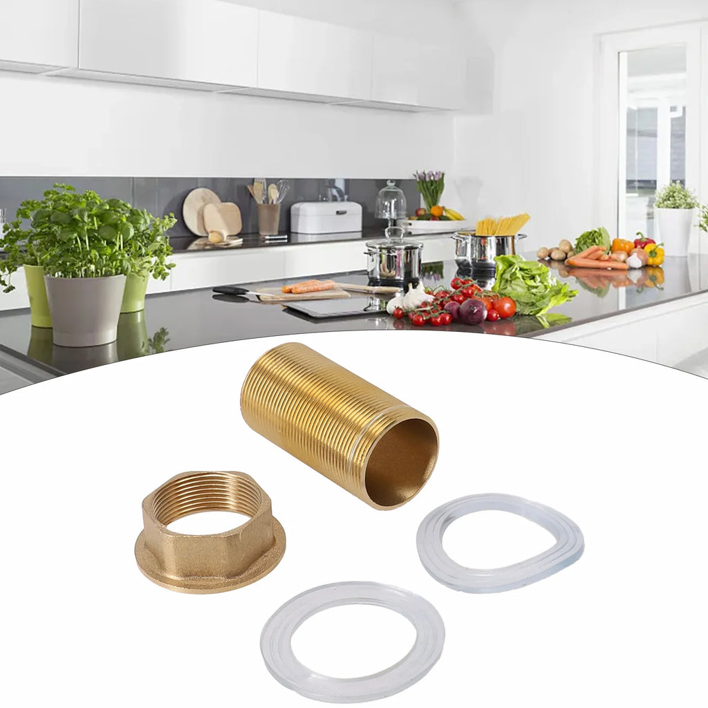 Kitchen Basin Mixer Tap Repair Fitting Kit Threaded Brass Tube Nut Install Parts Nut Is About 32mm Oasis Select