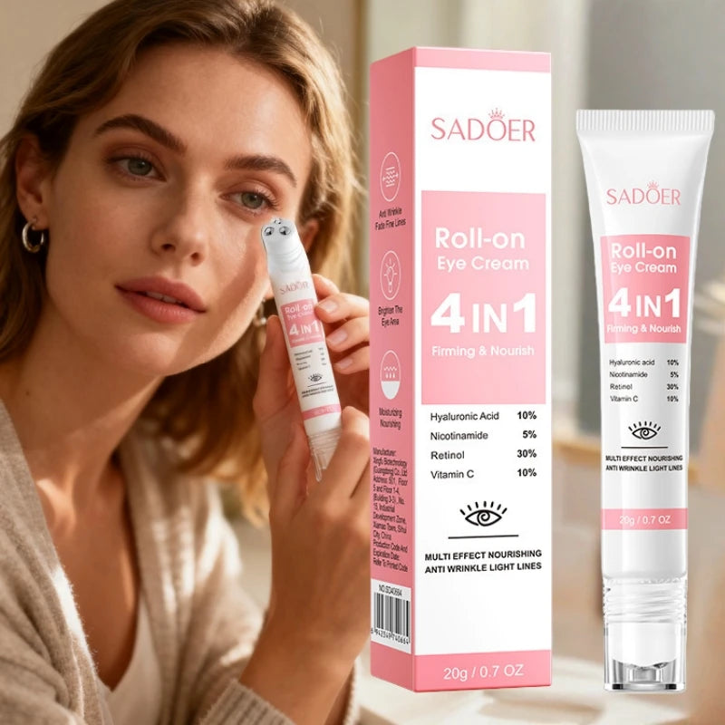 SADOER Roll-On Eye Cream 2-Pack | Niacinamide & Vitamin C