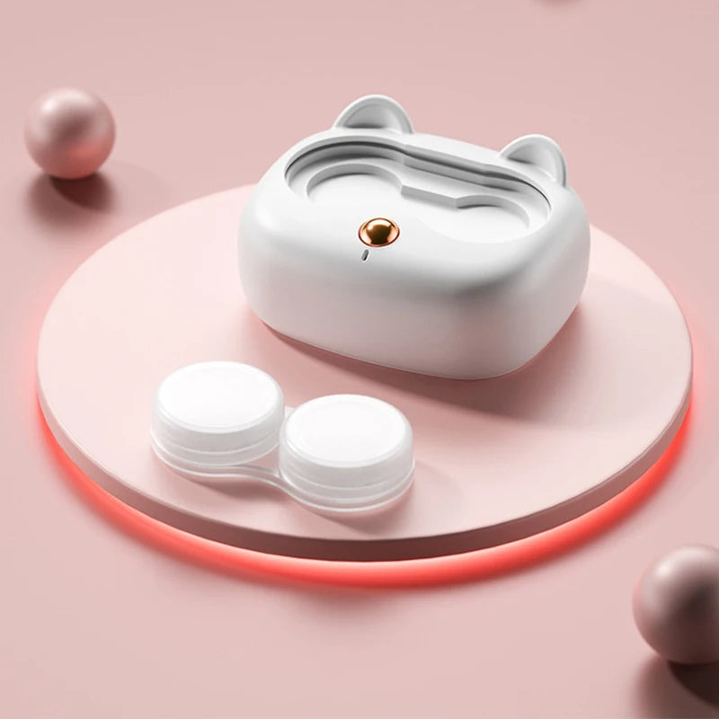 Portable Contact Lens Cleaner High Frequency Vibration Contact Lens Cleaning Case Beauty Pupil Storage Cleaning Container Tools Oasis Select