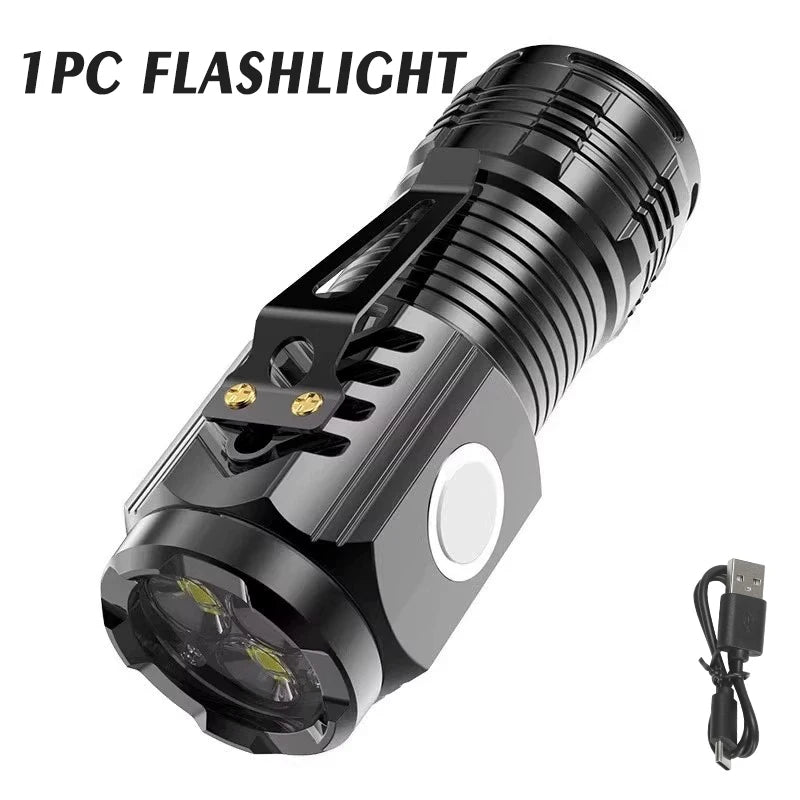 ZHIYU Mini LED Flashlight 800 Lumen USB Rechargeable Waterproof