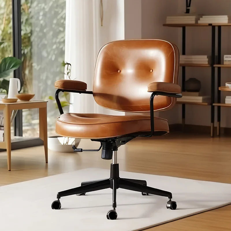 Chair backrest home computer chair study desk chair bedroom rotating seat leather office chair Oasis Select