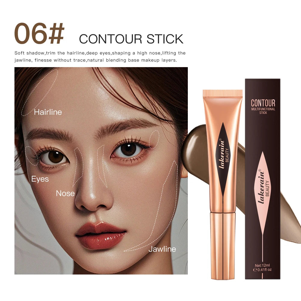 Multi-use Stick Bronzer Blusher Beauty Highlighter Blush Liquid Face Bronzer Natural Contouring Wand Stick Applicator Makeup Oasis Select 2 pcs 6Contour