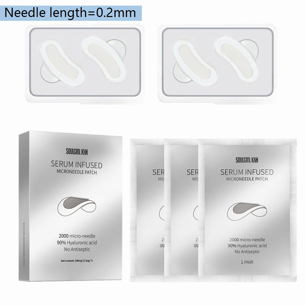 Hyaluronic Acid Microneedle Eye Patches – 3 Pairs, Hydrating