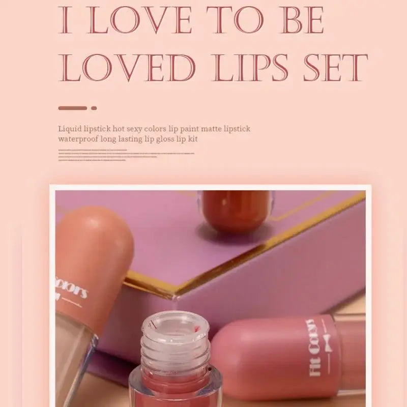 8pcs Velvet Finish Lip Gloss Set Long Lasting Liquid Lipstick Non Stick Easy Apply Mist Lipsticks Gift Beauty Makeup Oasis Select