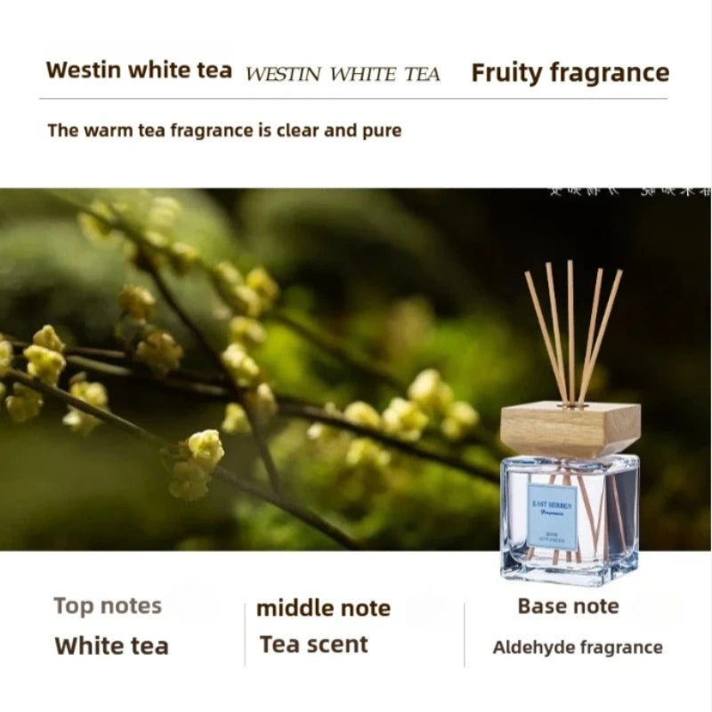 200ml Non-fire Home Fragrance Hotel Living Room Lasting Extender Reed Diffuser Aromatherapy White Tea Ebony Rose Shangri-La Oasis Select Westin white tea 200ml