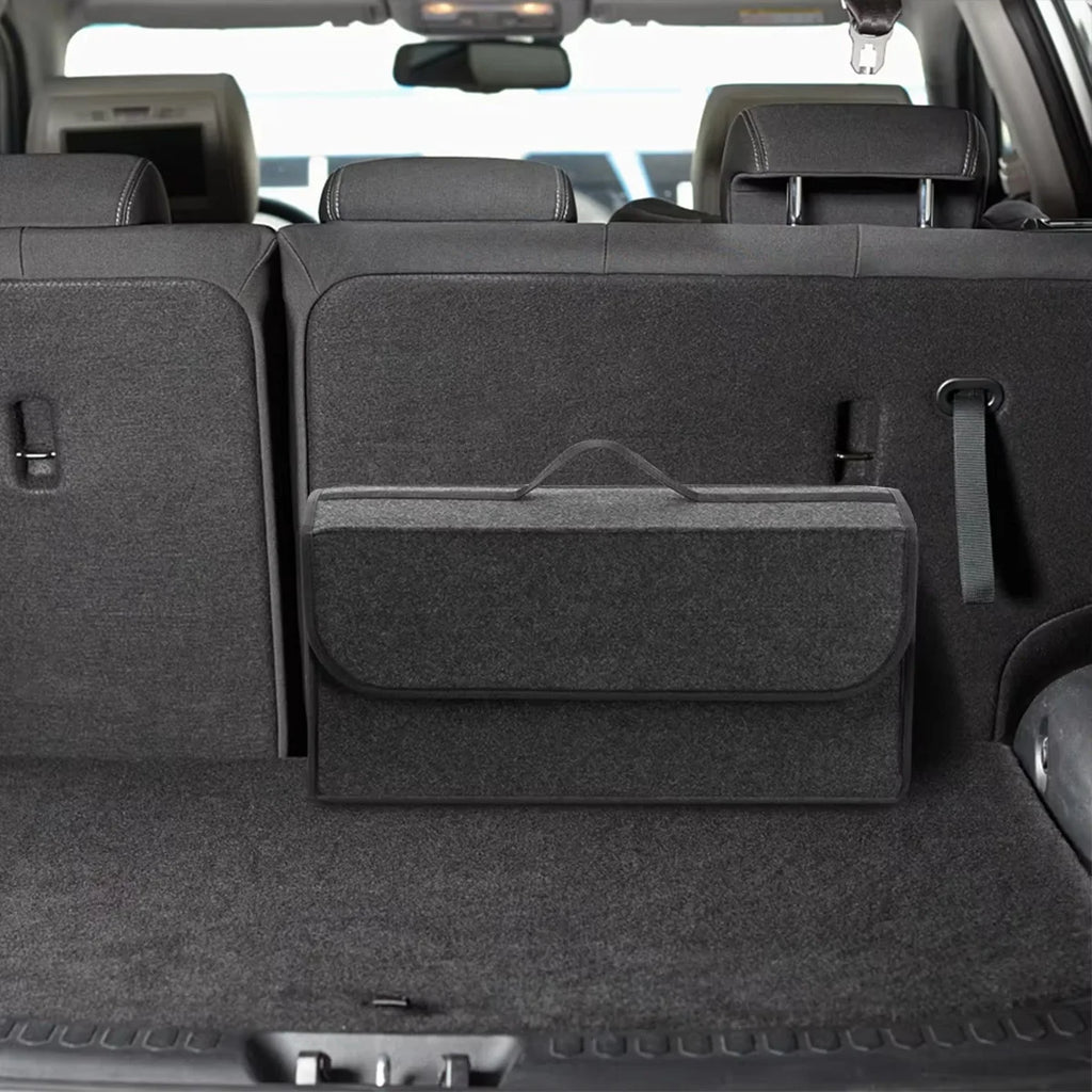 1PC Dark Gray Car Felt Storage Box Car Storage Bag Enlarged and Thickened Soft Felt Storage Box Household Storage Box Oasis Select