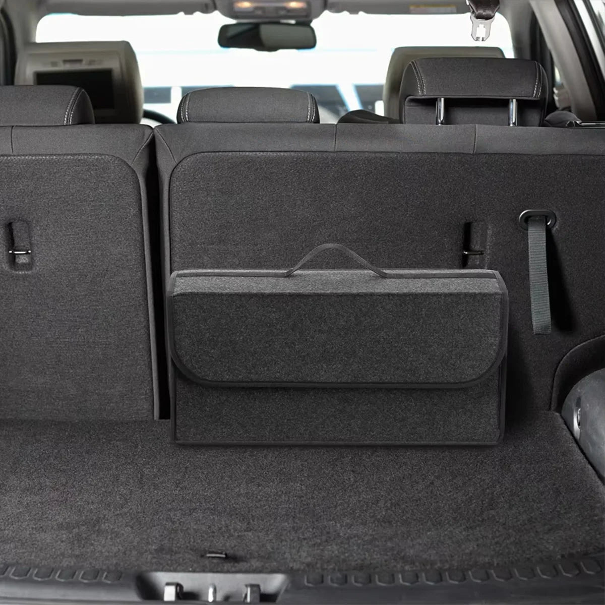 1PC Dark Gray Car Felt Storage Box Car Storage Bag Enlarged and Thickened Soft Felt Storage Box Household Storage Box Oasis Select