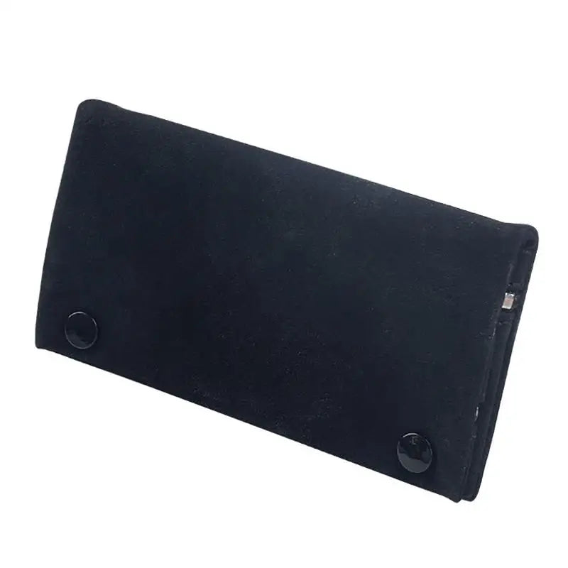 Frosted Leather Hand Cigarette Bag Foldable Storage Bag Handmade Tobacco Lighter Pouch Multifunctional Tobacco Moisturizing Bag Oasis Select Black
