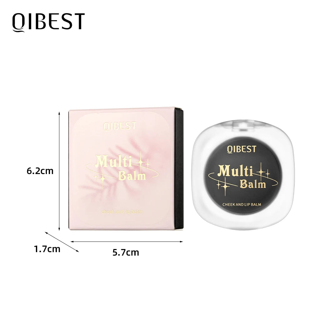 QIBEST 2-in-1 Color-Changing Lip & Cheek Balm | Black to Pink