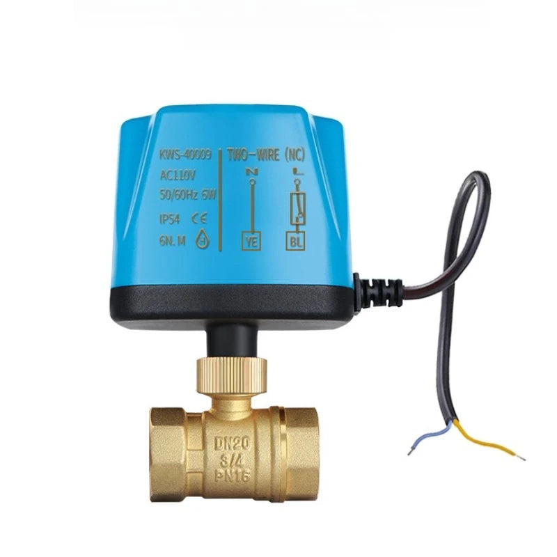 Brass Electric Ball Valve DC12V/24V Three Wire Two Control 1/2 "3/4" 1 "2" Electric Valve Used for Water Solenoid Valve Oasis Select