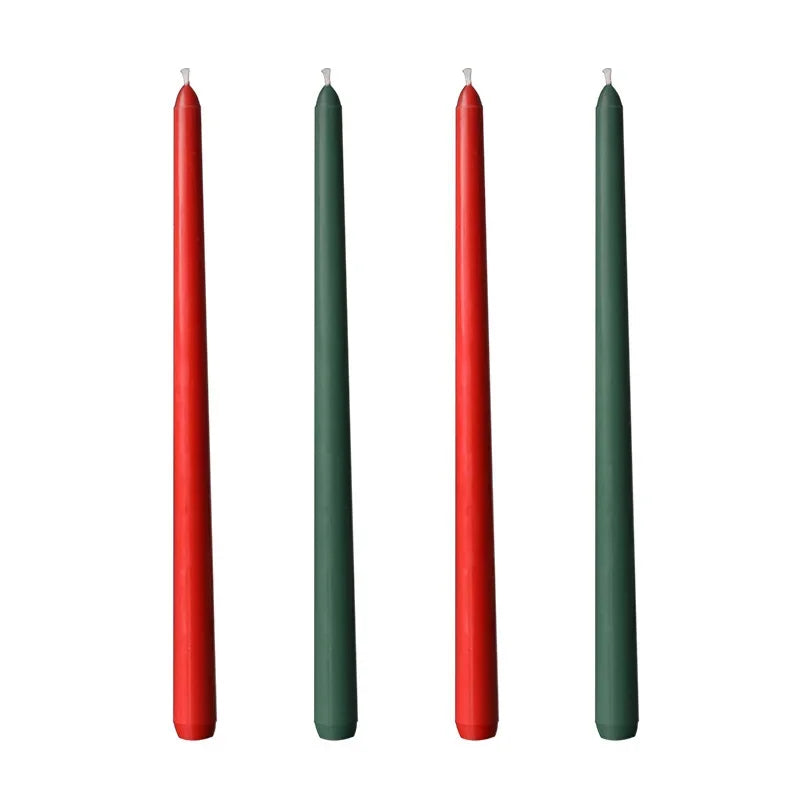 30CM Long Pole Candle Romantic Wedding Candlelight Dinner Non-smoking Morandi Banquet Gradient Pole Wax Decoration Oasis Select D
