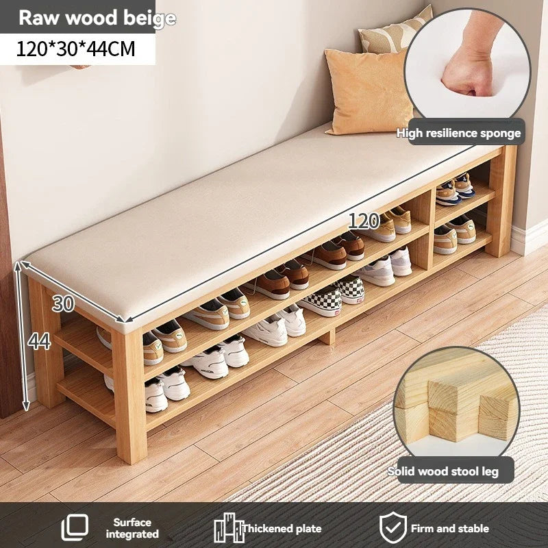 Shoe changing stool at the entrance, shoe wearing stool at the entrance, integrated seating stool, soft bag shoe rack, and seate Oasis Select 120cmB model