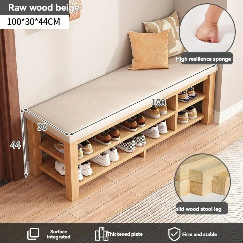 Shoe changing stool at the entrance, shoe wearing stool at the entrance, integrated seating stool, soft bag shoe rack, and seate Oasis Select 100cmB model