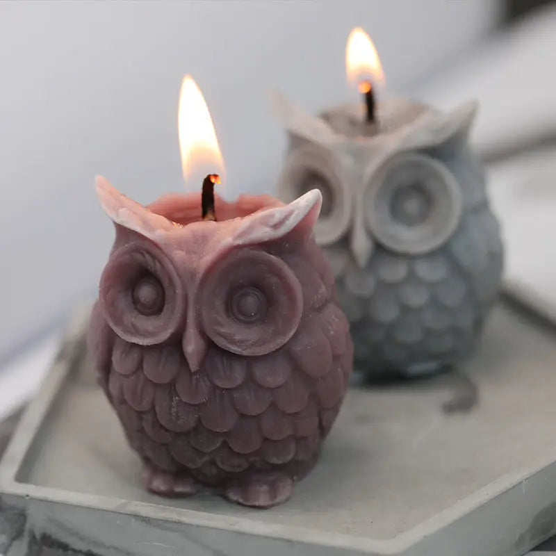 For Fun 3D Owl Lamb Silicone Molds Sugar Flipping Chocolate Cake Mold DIY Aromatherapy Candle Gypsum Clay Resin Mold Decorat Oasis Select
