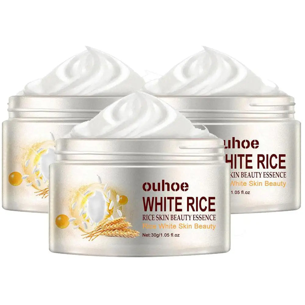 1/2/3PCs Rice Cream For Face White Rice Essence Brightening Moisturizing Cream Lightweight Moisturizer Face Cream Smooth Lines Oasis Select