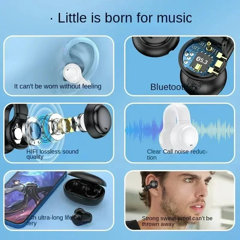 NEW X58 Wireless Earphone Noise Reduction Bluetooth LDE Power Display Earbuds in-Ear Headsets with Mic Touch Control for Phone Oasis Select