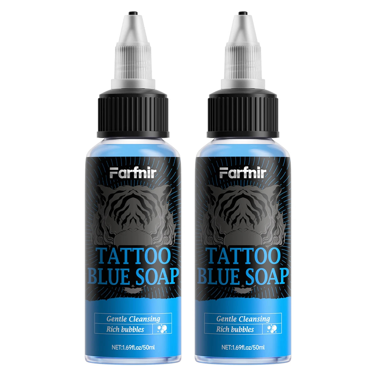 TATTOO BLUE SOAP: Gentle Foaming Formula Hydrates and Nourishes the Skin, Presents Vibrant Colors, and Gently Cares for Tattoos Oasis Select 2pcsTATTOO BLUE SOAP 50ml