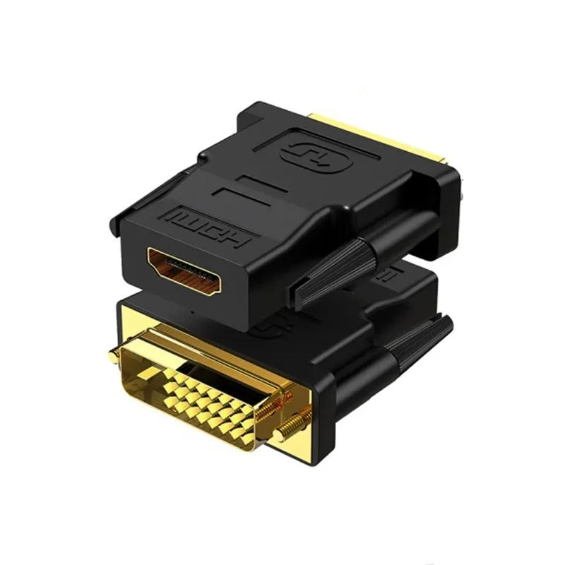 Bi-Directional DVI 24+1 to HDMI HDTV-Compatible Cable Adapter HDMI Female to DVI Male1080P HD Converter for PC Laptop TV Box Oasis Select