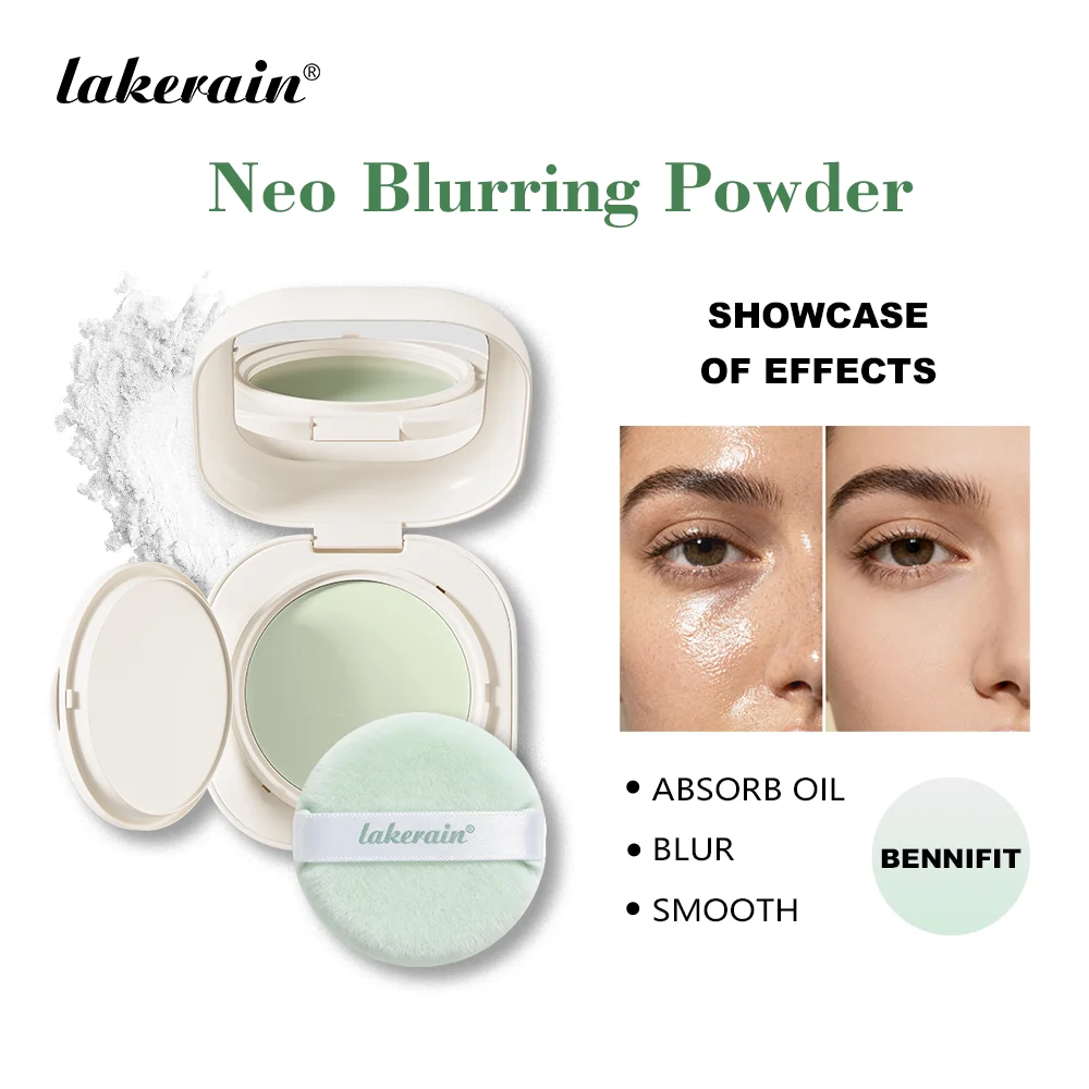 Lakerain Blurring Oil Control Powder Smooth Matte Finish Sweat Humidity Resistant Leak-Proof Design Blurring Hydrating Powder Oasis Select