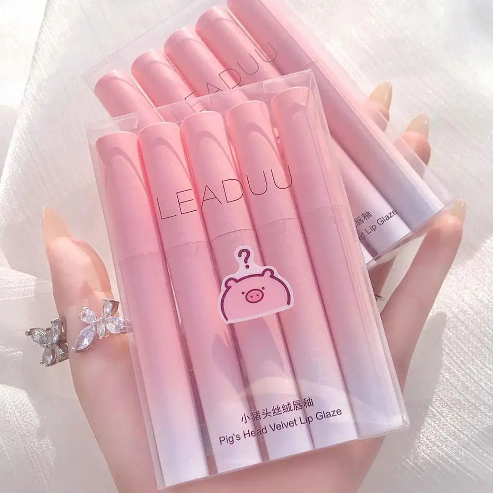 5-Color Matte Lipstick Set – Waterproof Long Lasting Lip Glaze Matte Lip Glaze Set Oasis Select