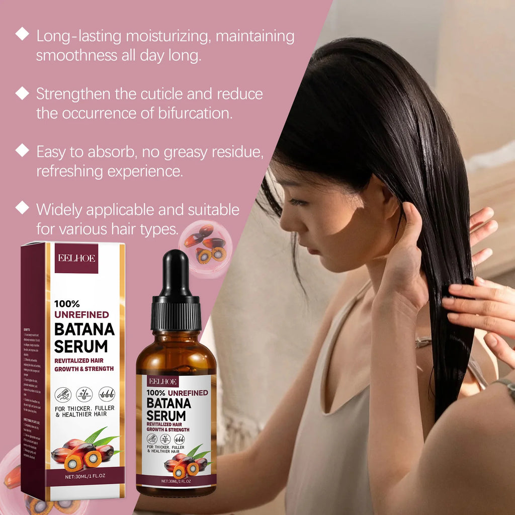 EELHOE Natural Batana Oil Deep Moisturizing Smooth Thick Hair Growth Shampoo and Conditioner for Damaged Hair Keratin Treatment Oasis Select