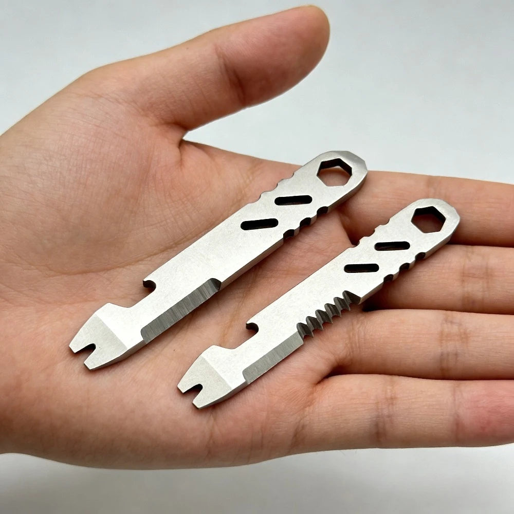 Portable Outdoor Mini EDC Hex Wrench Stainless Steel Multifunctional Pry Bar Bottle Opener Bicycle Repair Tool Camping Equipment Oasis Select