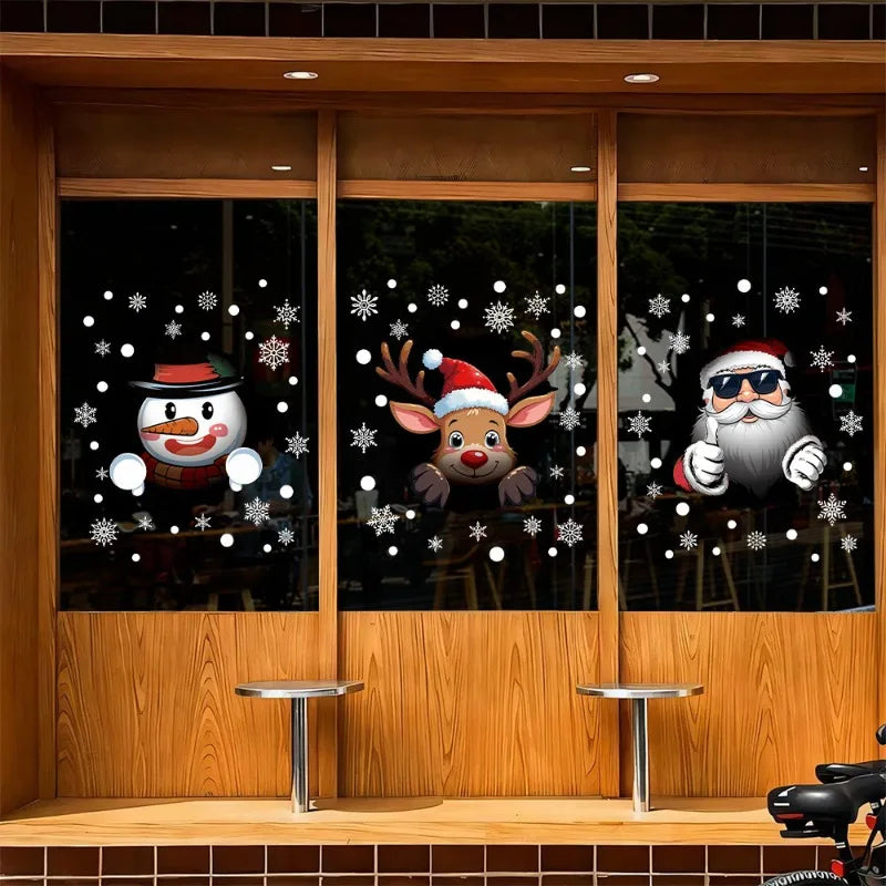 Christmas Static Stickers Door Stickers Scene Decoration Window Glass Decoration Festive Atmosphere Oasis Select