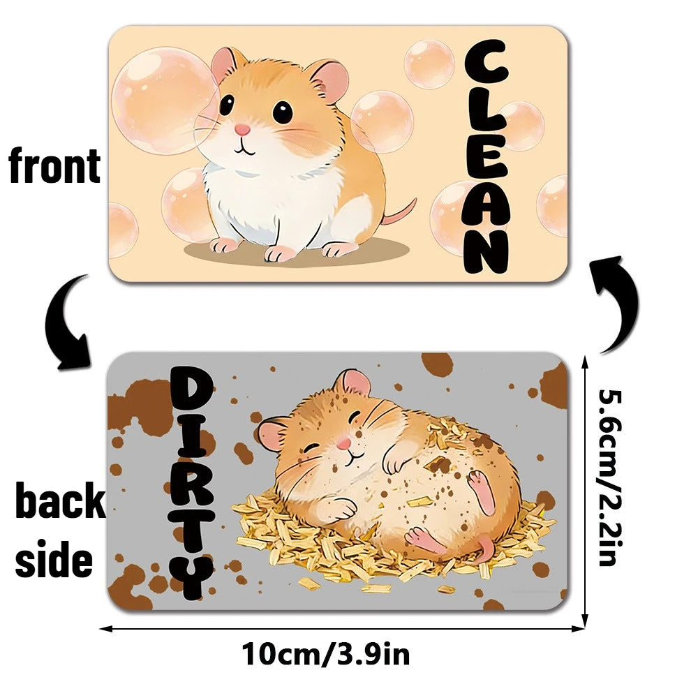 Kitchen Dishwasher Status Magnet Reversible Clean Dirty Sign Strong Magnetic Indicator Sticker for Household Use Oasis Select DWCT128