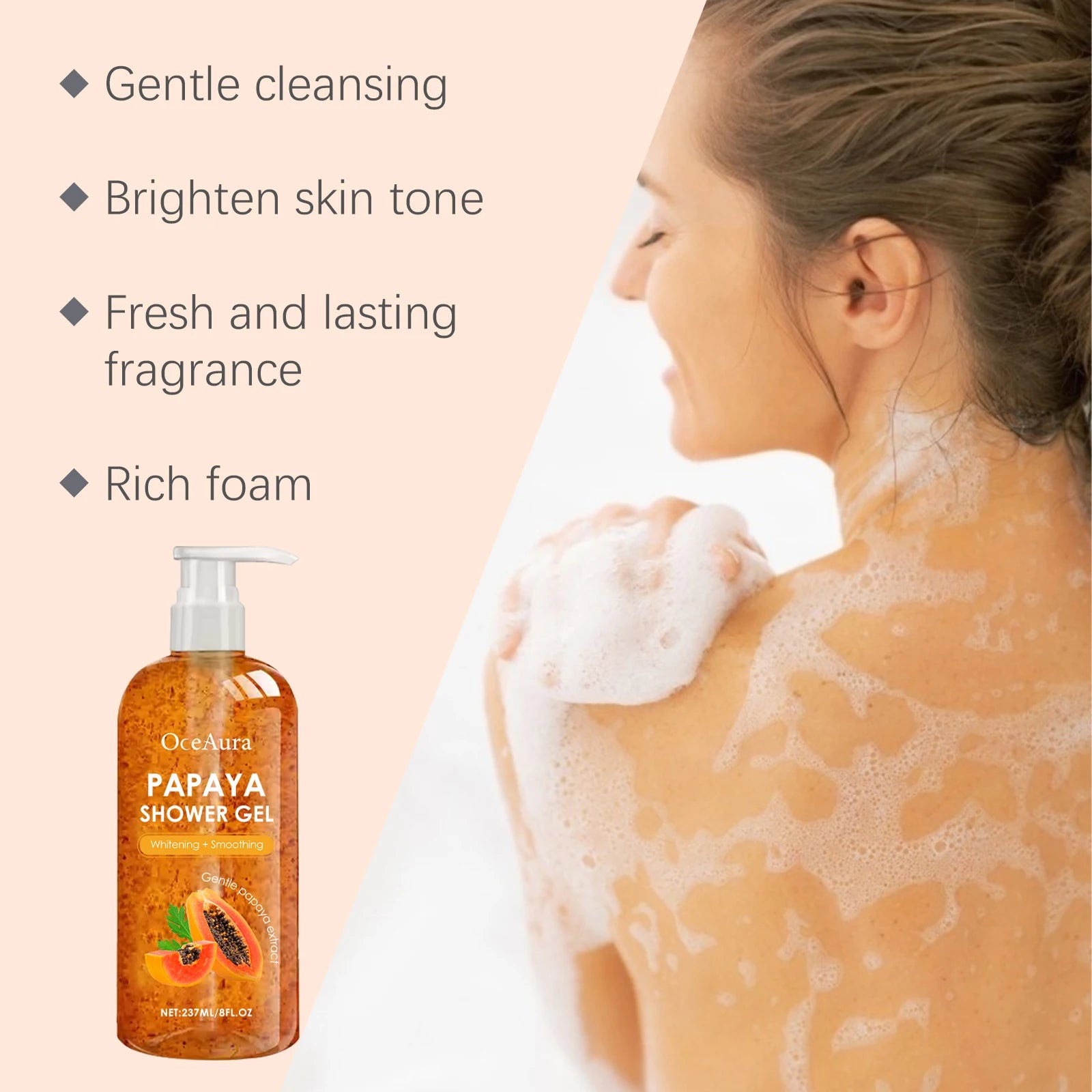Beauty Skin Shower Gel Perfume Type, Refreshing, Oil-Control, Long-Lasting Fragrance, Moisturizing, Full-Body Body Wash Oasis Select
