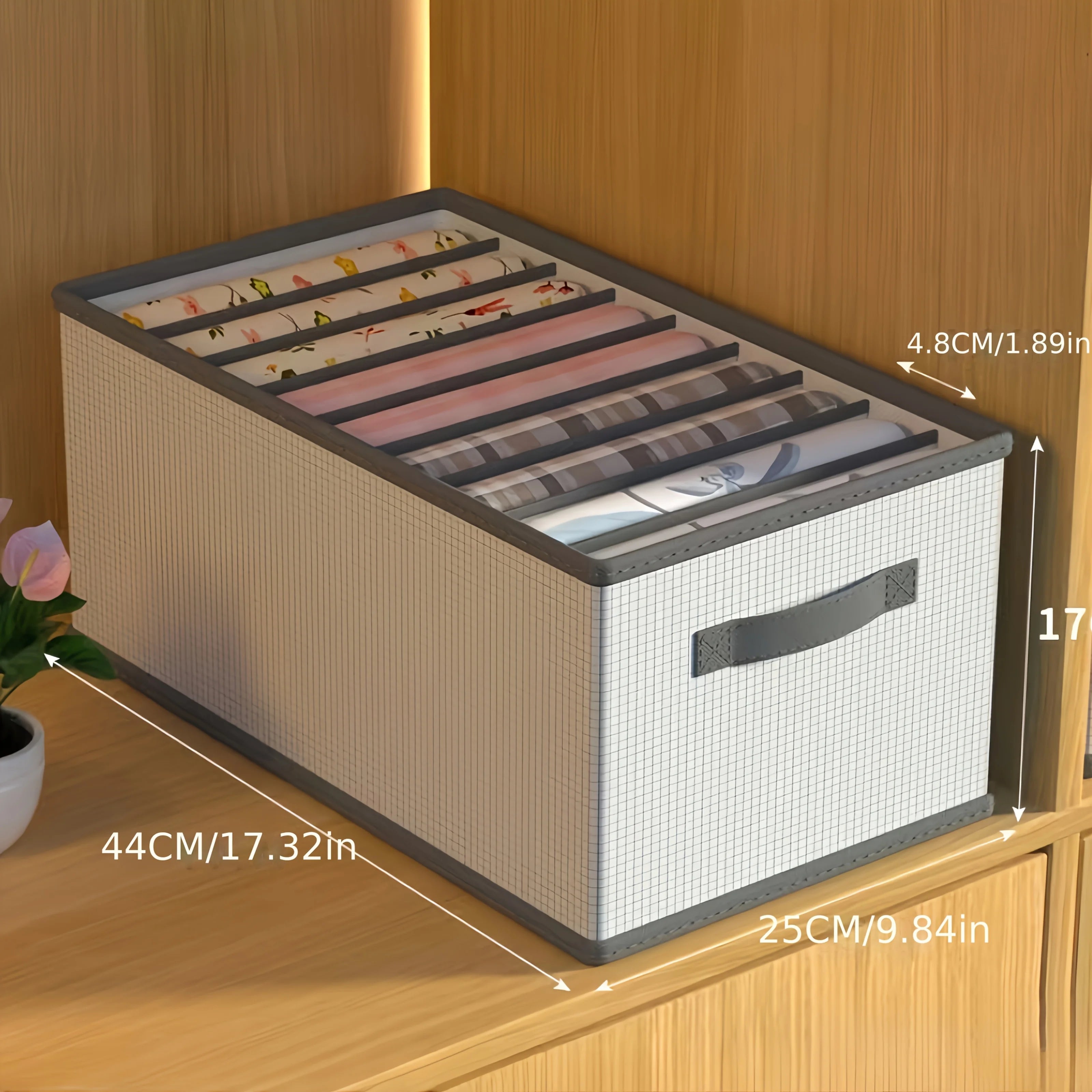 Foldable Fabric Drawer Organizers with Handles - Multi-Compartment Storage Box for Clothes, Pants, Bedding, Closet Organizers Oasis Select