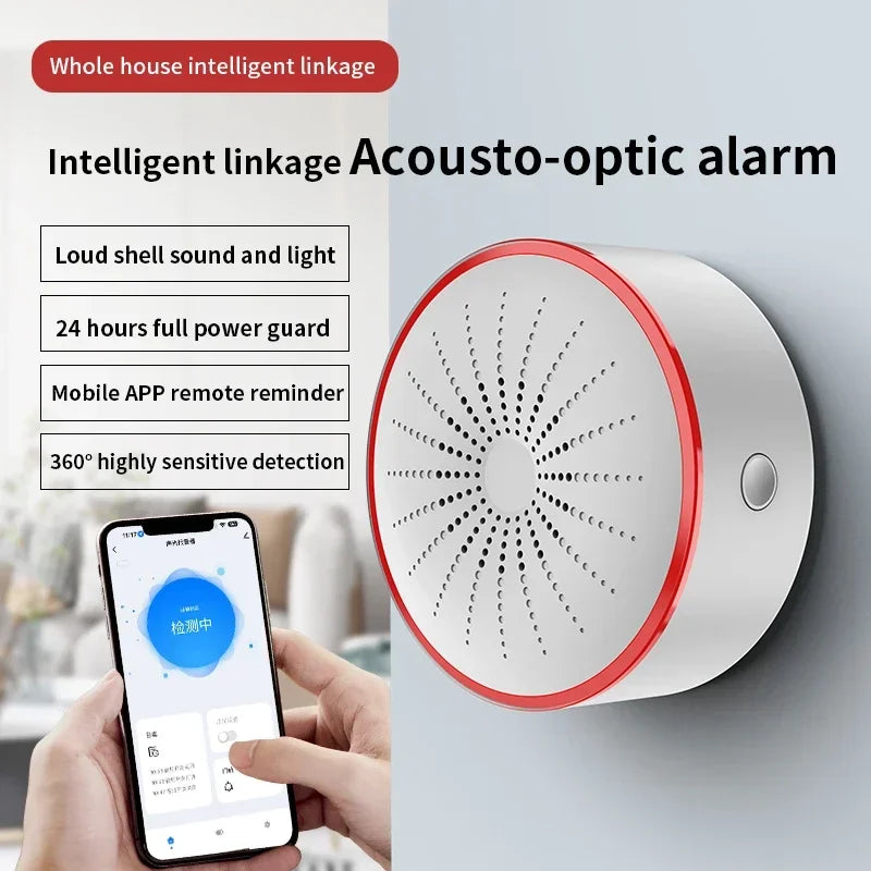 Tuya WiFi Zigbee Smart Siren Alarm 100dB – Alexa Compatible Smart Siren Alarm Oasis Select