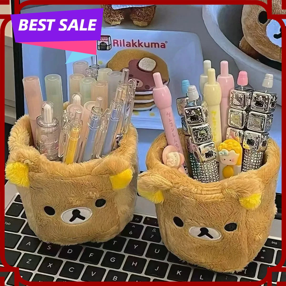 Plushes Pencil Holder Cosmetics Pen Container Kawaii Desk Accessories Office Organizer Kid Stationery Storage Box Gift Oasis Select