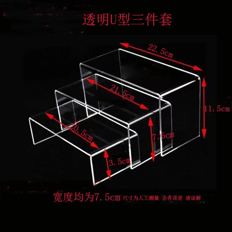 U-Shaped Acrylic Display Stand Set of 3 | Desktop Organizer