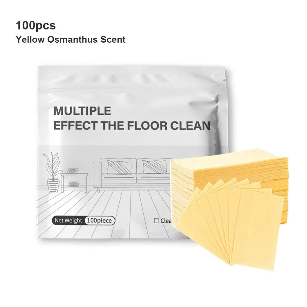 100PCS Water-Soluble Floor Cleaner Tablets Sterilizing Fragrant Remove Yellow Dirt Multi-Purpose Cleaning Sheets for Bathroom Oasis Select 02