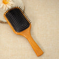 Wooden Paddle Hair Brush Set - Scalp Massage, Anti - Static Detangling, For All Hair Types, Daily Styling & Grooming Oasis Select 887-6-bajiao-02