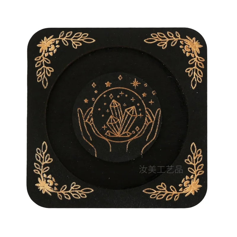 Wooden Beaded Tray Decoration Creative American Decorative Jewelry Display Stand Round Hand Tray Wooden Crafts Home Decor Oasis Select C