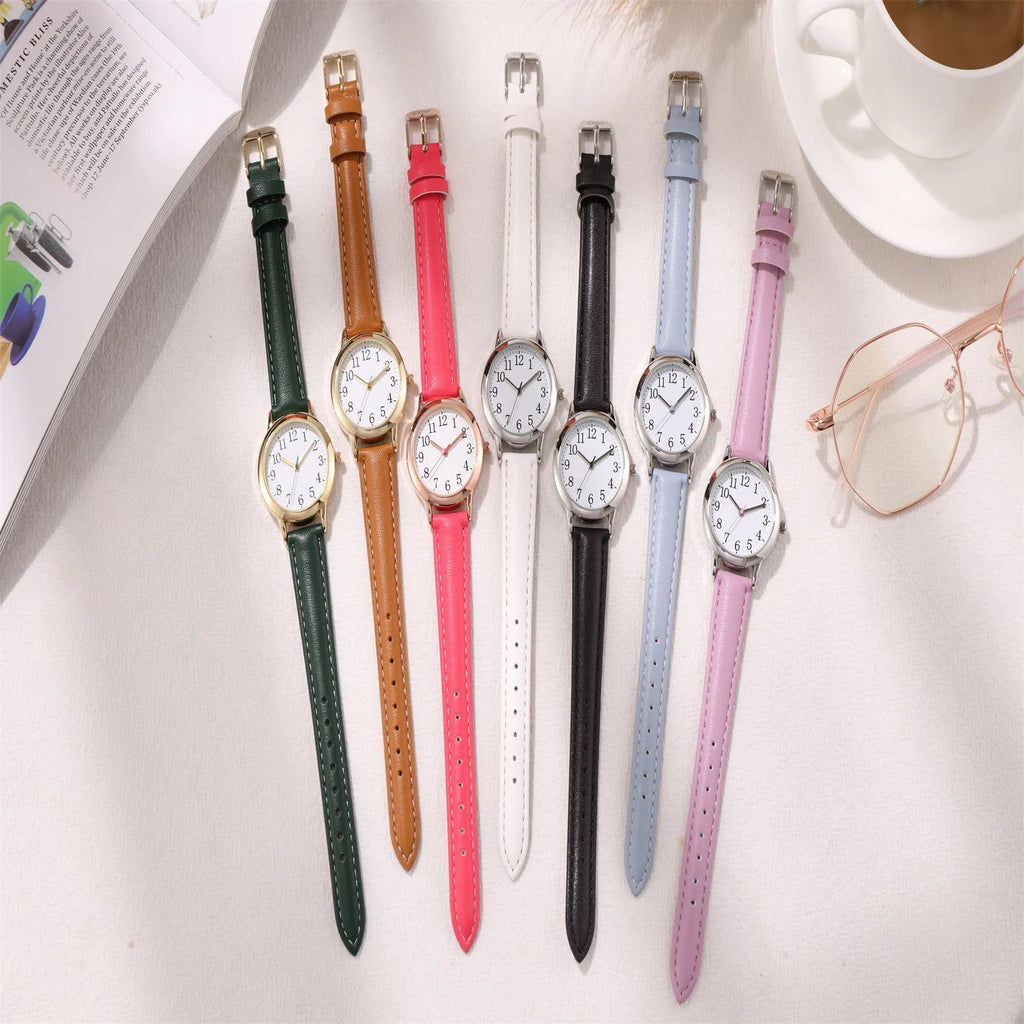 Women's Japanese Quartz Watch | Leather Strap Arabic Numerals Women's Quartz Watch Oasis Select
