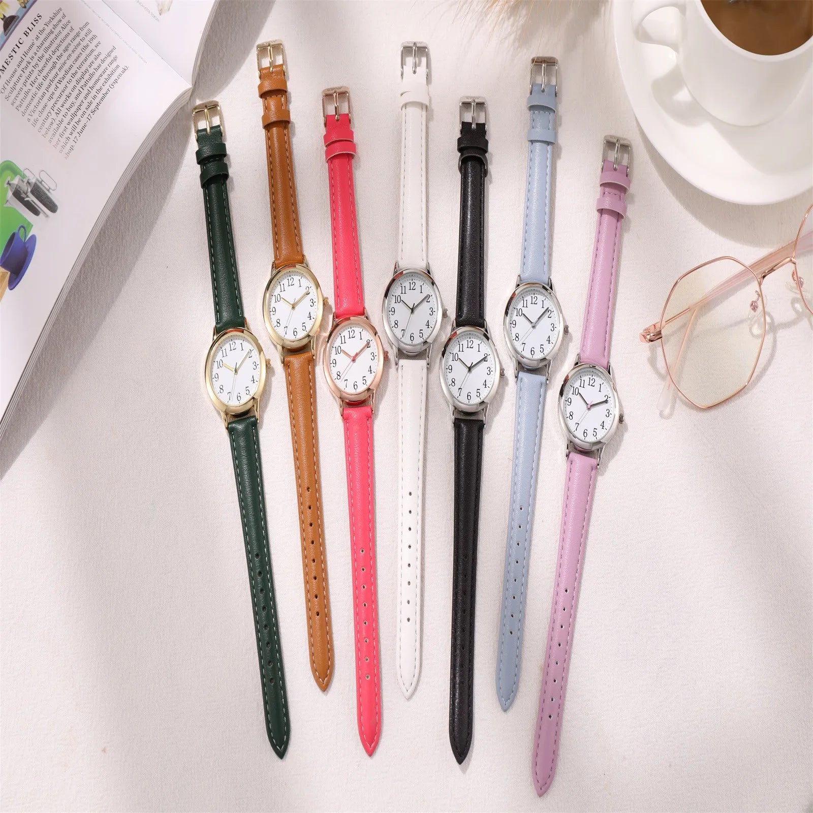 Women's Japanese Quartz Watch | Leather Strap Arabic Numerals Women's Quartz Watch Oasis Select