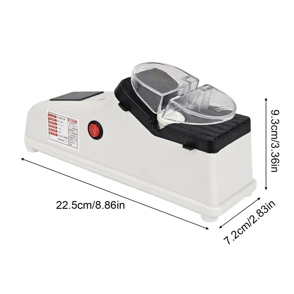 Cutter Sharpener Tool Rechargeable Protective Lid Electric Cutter Sharpener Sharpening Gadgets Sharpening Equipment for Home Oasis Select White S