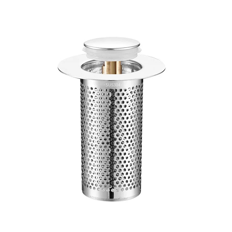 Stainless Steel Floor Drain Filter Mesh Pop-Up Bounce Core Basin Drain Stopper Shower Hair Catcher Strainer Bathroom Accessories Oasis Select