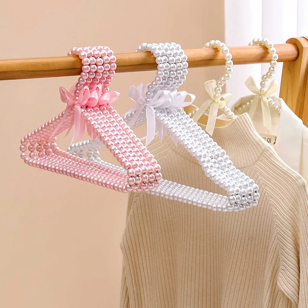 Plastic Pearl Decorative Hanger Clothing Accessory for Children Skirts Dresses and Wardrobe Organization Oasis Select