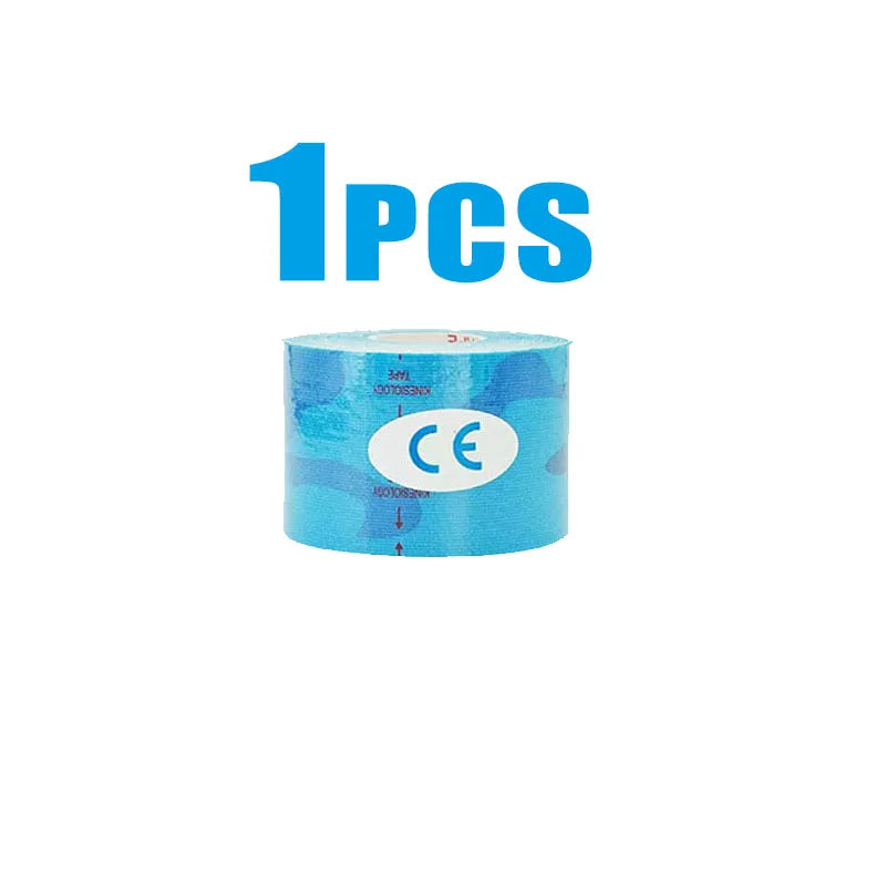 1-5pcs Sports Waterproof Kinesiology Tape Stickers Athletic Bandage Muscle Recovery Protector Strapping Pain Relief Tennis Gym Oasis Select 1pcs 10CMX5M