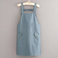 Apron Workwear Adjustable Oil-Proof Kitchen Apron Waterproof Barbershop Smock Catering Milk Tea Coffee Shop Oasis Select Blue one size