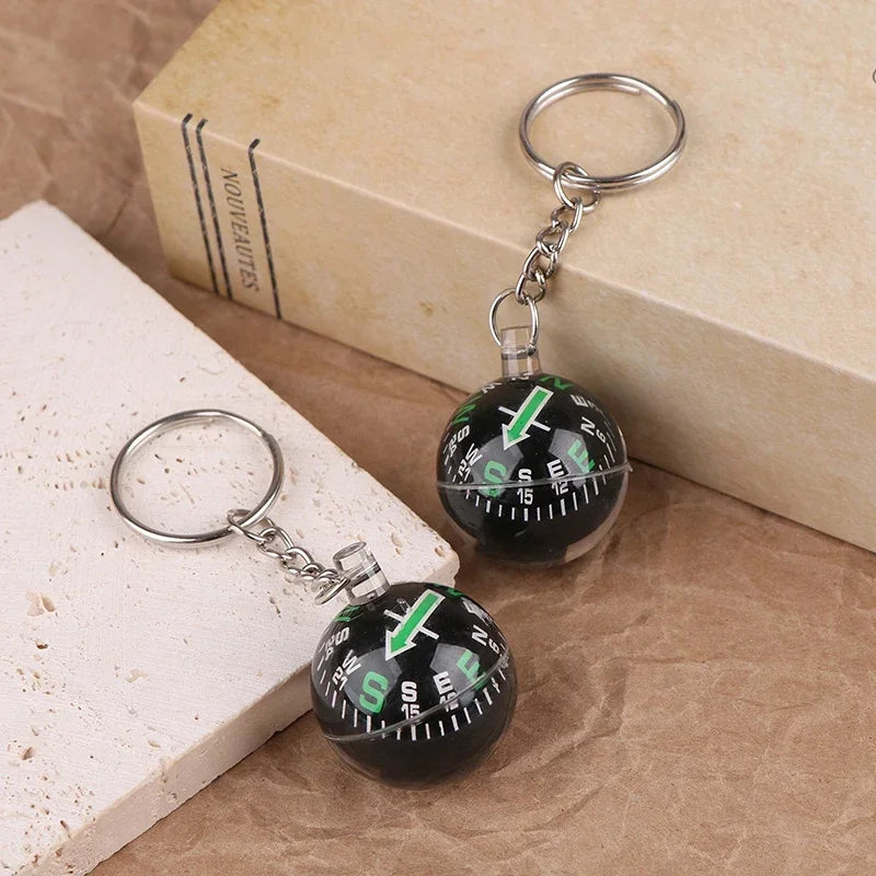 1pc Portable Lightweight Emergency Compass Outdoor Survival Keychain Ball Compass Tool Oasis Select
