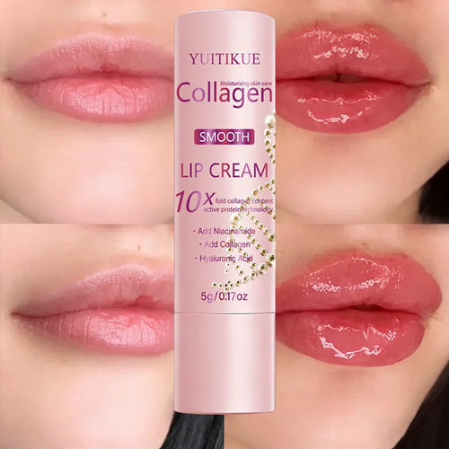 YUITIKUE 10X Collagen Lip Cream - Hyaluronic Acid & Niacinamide, Long-Lasting Hydration for Chapped Lips Oasis Select Default Title