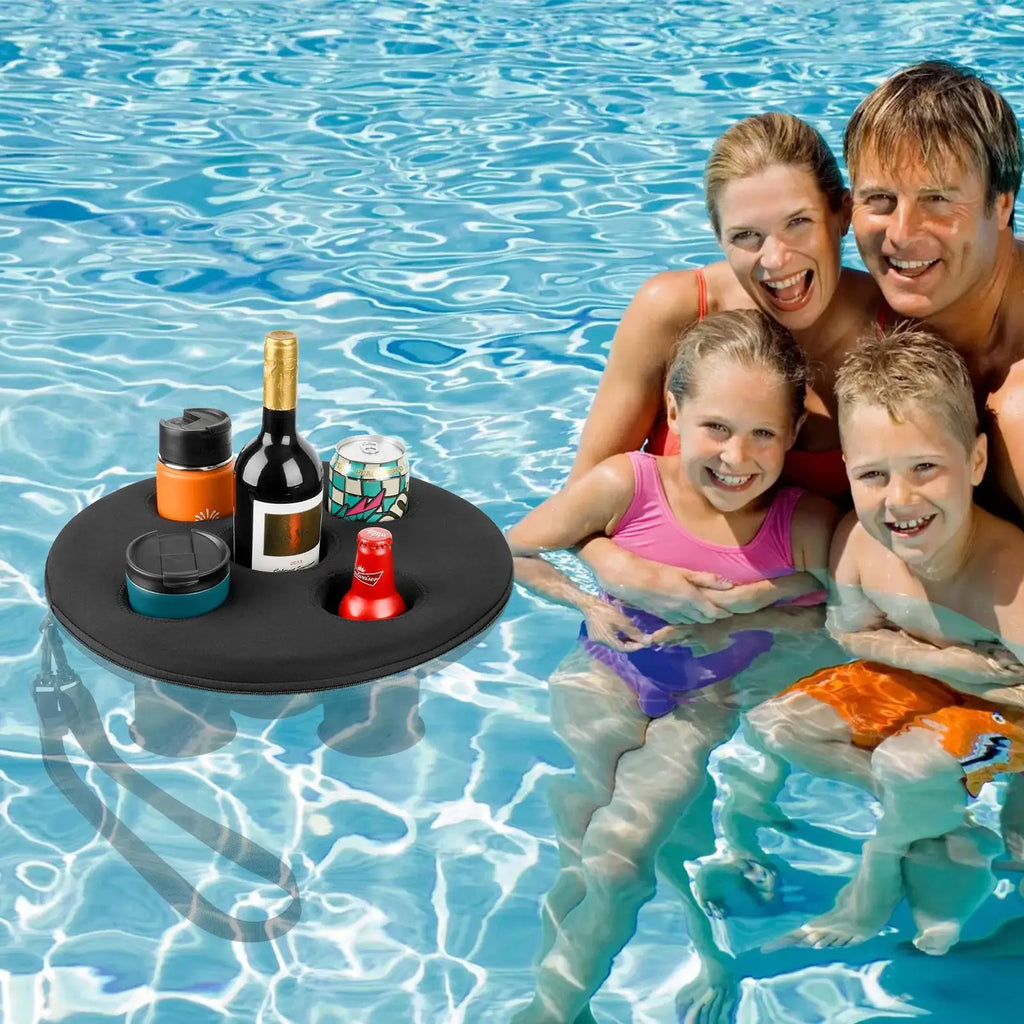 1pc Pool Drink Holder five hole floater water surface coaster floating cup holder Spa Hot Tub Drink Tray for summer outdoor pool Oasis Select