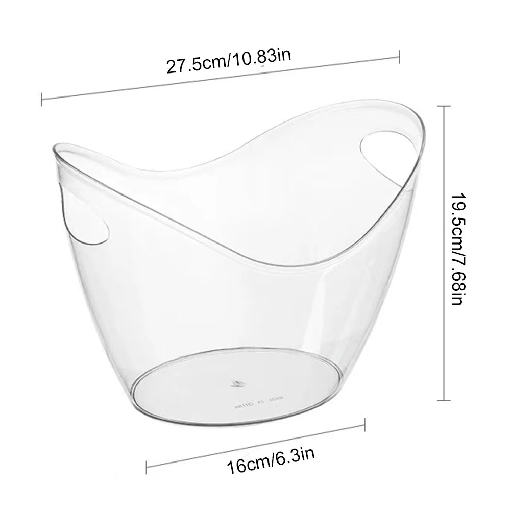 Ice Bucket 3.5Liter Ice Cube Container with Handle Ice Storage Tub for Wine Champagne Beer Oasis Select